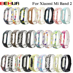 Силиконовый ремешок BEHUA для смарт-часов Xiaomi Mi Band 2, цветной браслет для Mi Band 2, аксессуары для браслетов