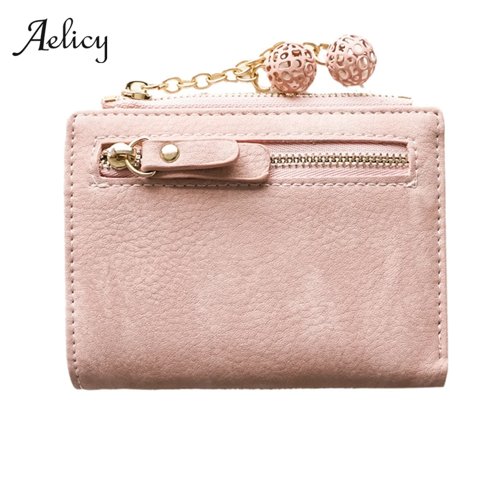 Aelicy модный короткий кошелек для женщин маленький кошелек простой Повседневный женский кошелек для монет короткий мини-кошелек с подвеской держатель для карт 605