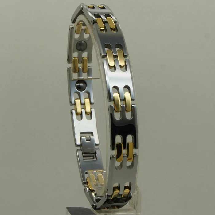 11mm2tone позолоченное мужское магнитное ювелирное изделие классический тяжелый