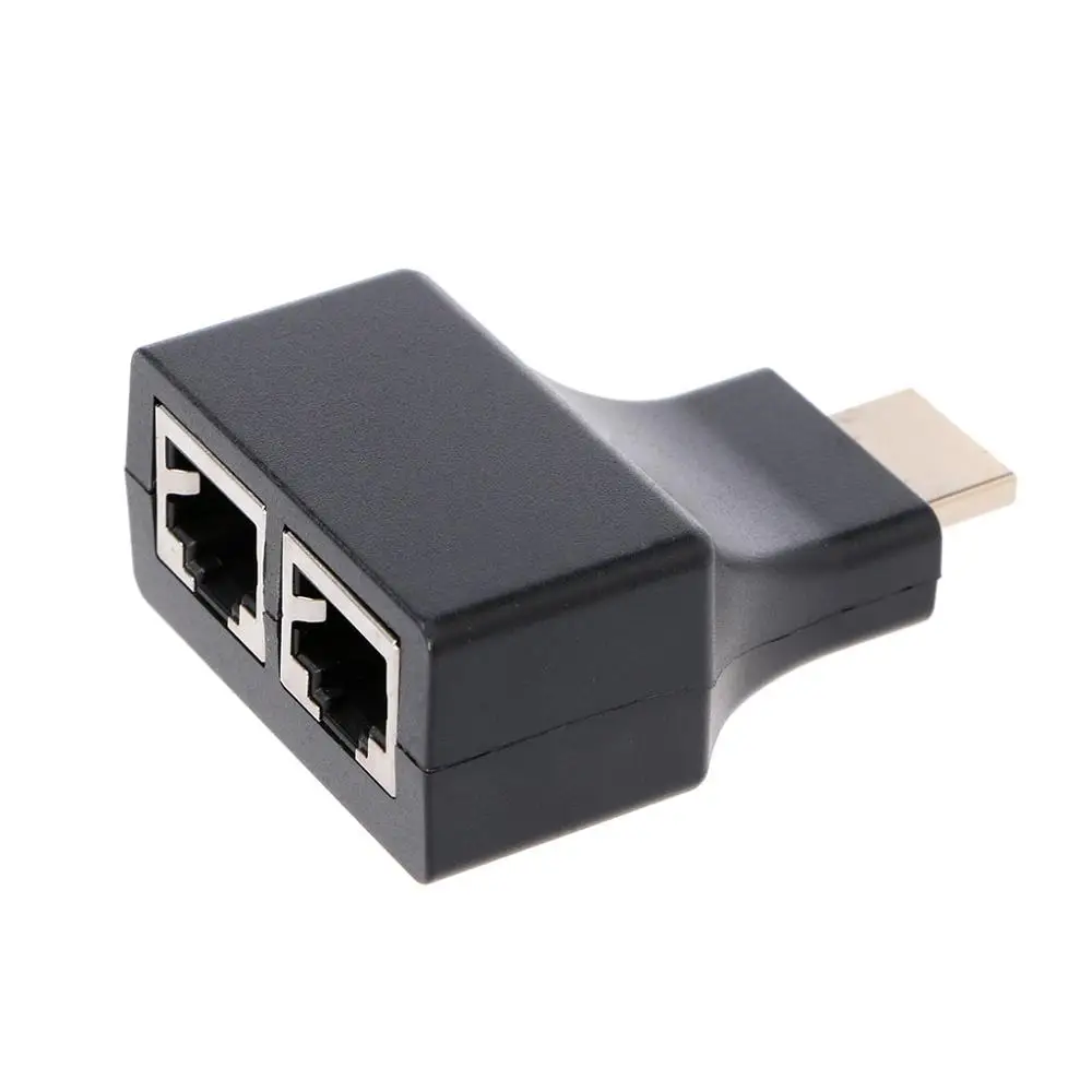 1 пара HDMI на двойной RJ45 CAT5E CAT6 UTP LAN Ethernet 1080P удлинитель адаптер|Компьютерные кабели