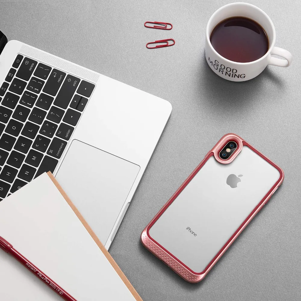 Чехол для iphone X 5,8 дюймов, ESR сверхпрочный двухслойный Твердый чехол с бамперной рамкой, Прозрачная Жесткая задняя крышка для iphone X 10 5,8
