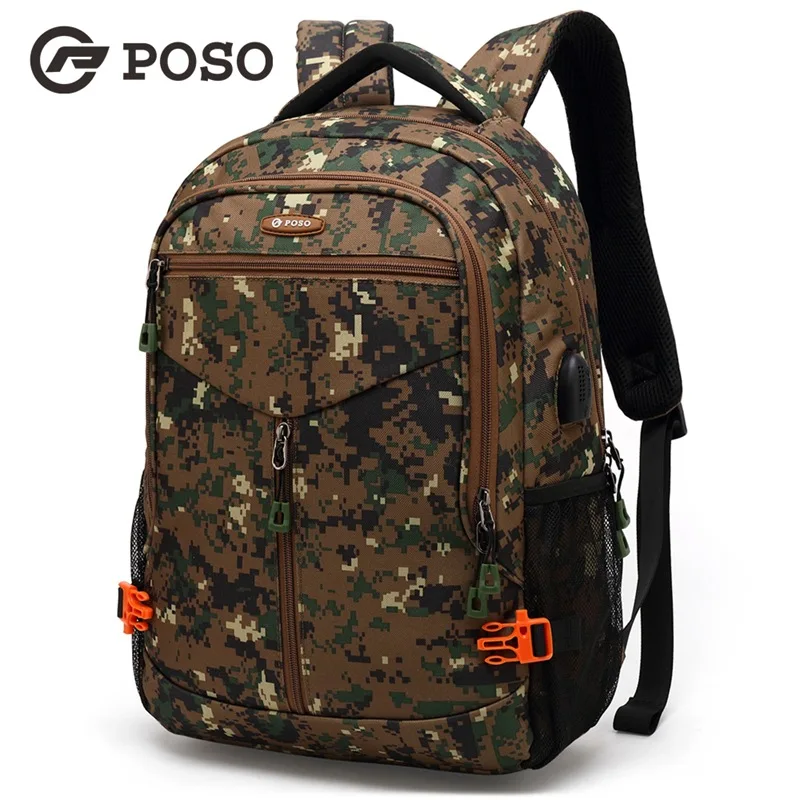 POSO новый модный 15 6-дюймовый USB рюкзак разборная Солнечная зарядка сумка для