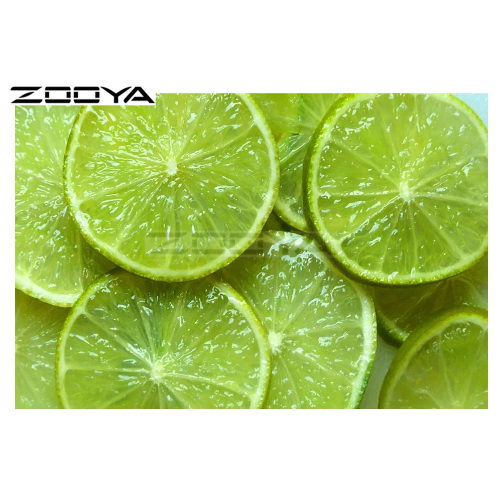 ZOOYA 5D DIY Алмазная зеленая лимонная нарезка с классными фруктами вышивка крестиком