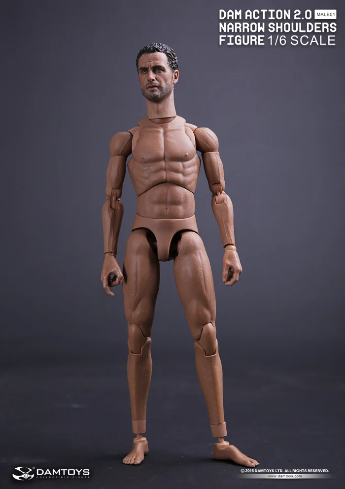 Male 01 Коллекция 1/6 весы игрушки узкие плечи тело с Wlaking Dead Rick Grimes голова Male01 мужской 02 тело куклы игрушки - Цвет: Male 01