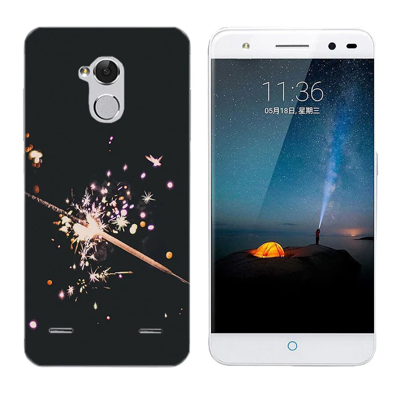 5.0&quot for ZTE Blade BA2 V7 Lite Back Cover Soft Silicone Phone Case Triangle Printing V7Lite Coque Capa |