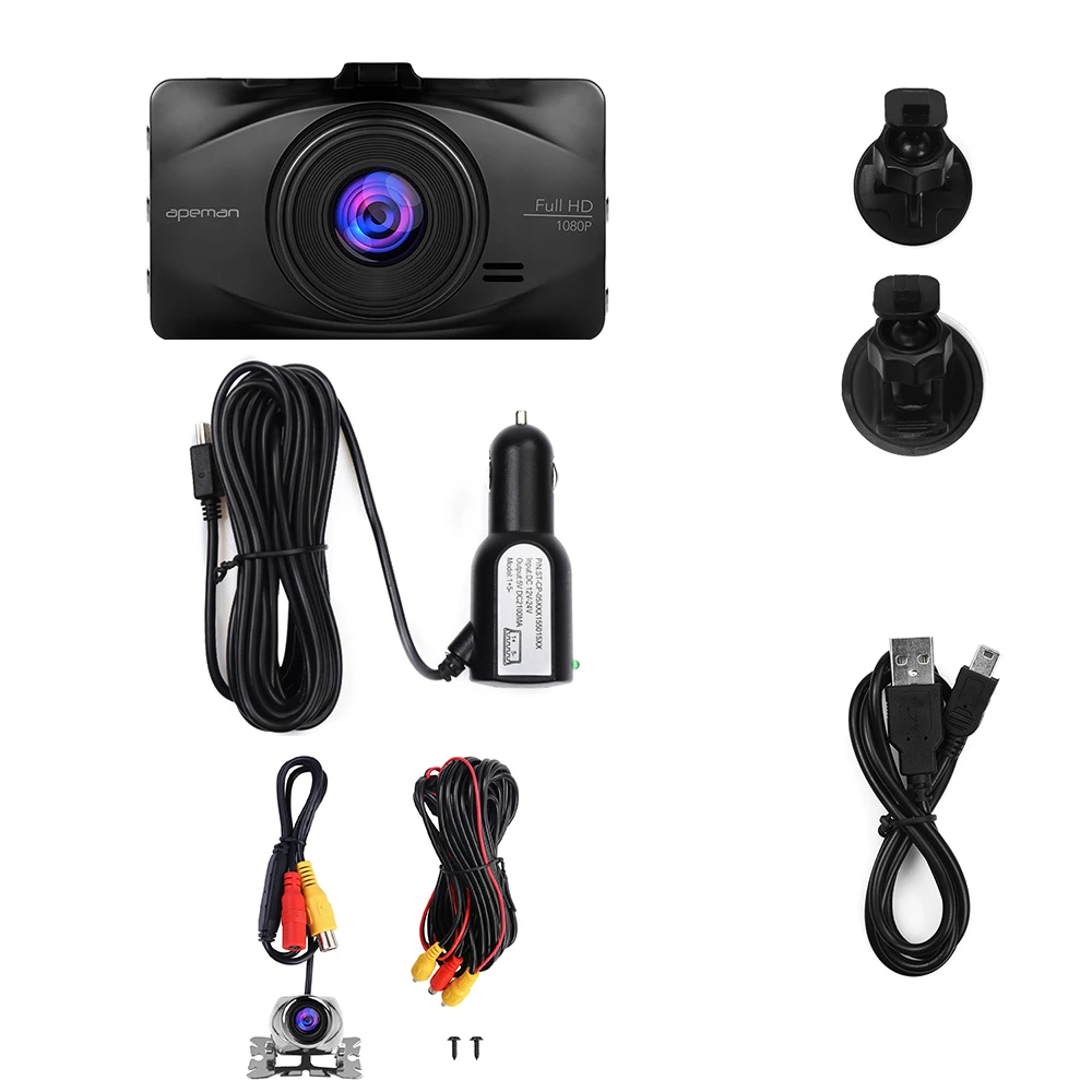 Apeman C570 3 дюймов ЖК дисплей 1080 P регистраторы DVR видеокамера Новатэк NTK96650 Full HD Pro