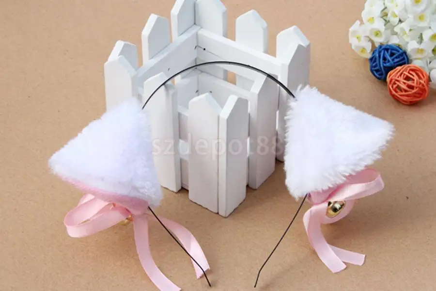 Повязка на голову с кошачьими ушками и колокольчиком новинка 2015|cat ear headband|ears