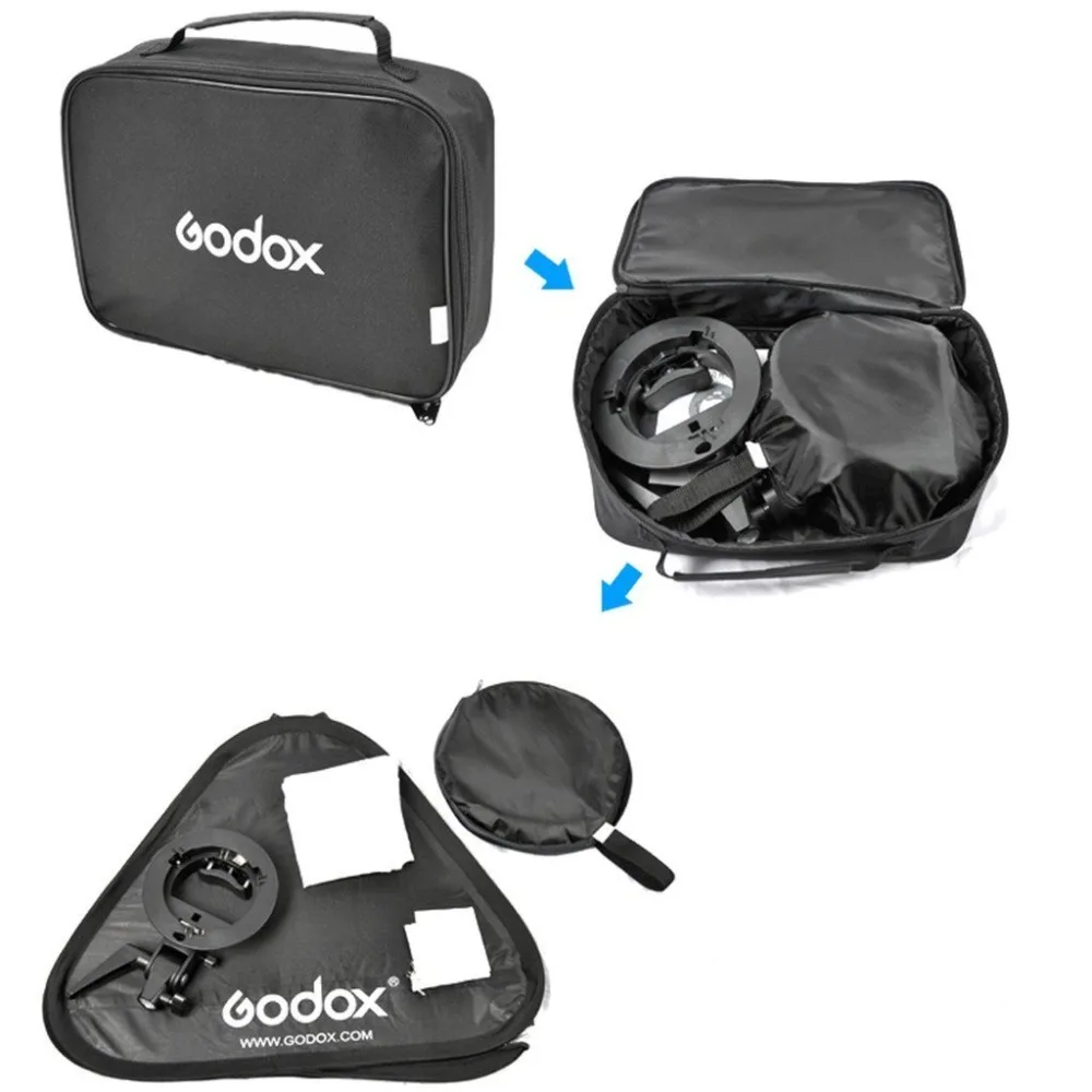 Софтбокс Godox 80*80 см складной 80x80 Flash + s образный кронштейн держатель Bowens сумка