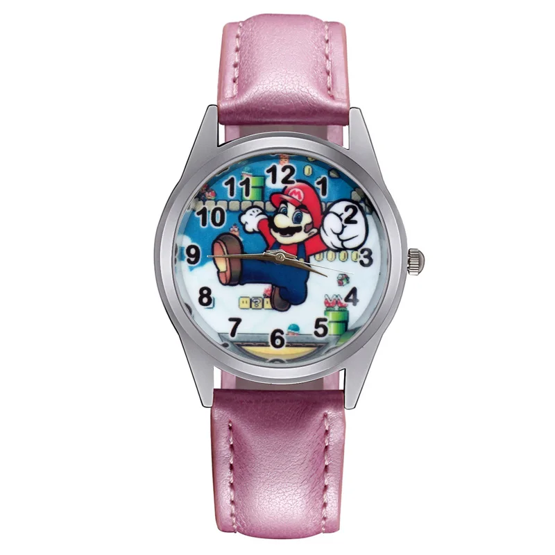

Cartoon girl styles Children's Watches Kids Student girls Quartz Leather strap Wrist Watch