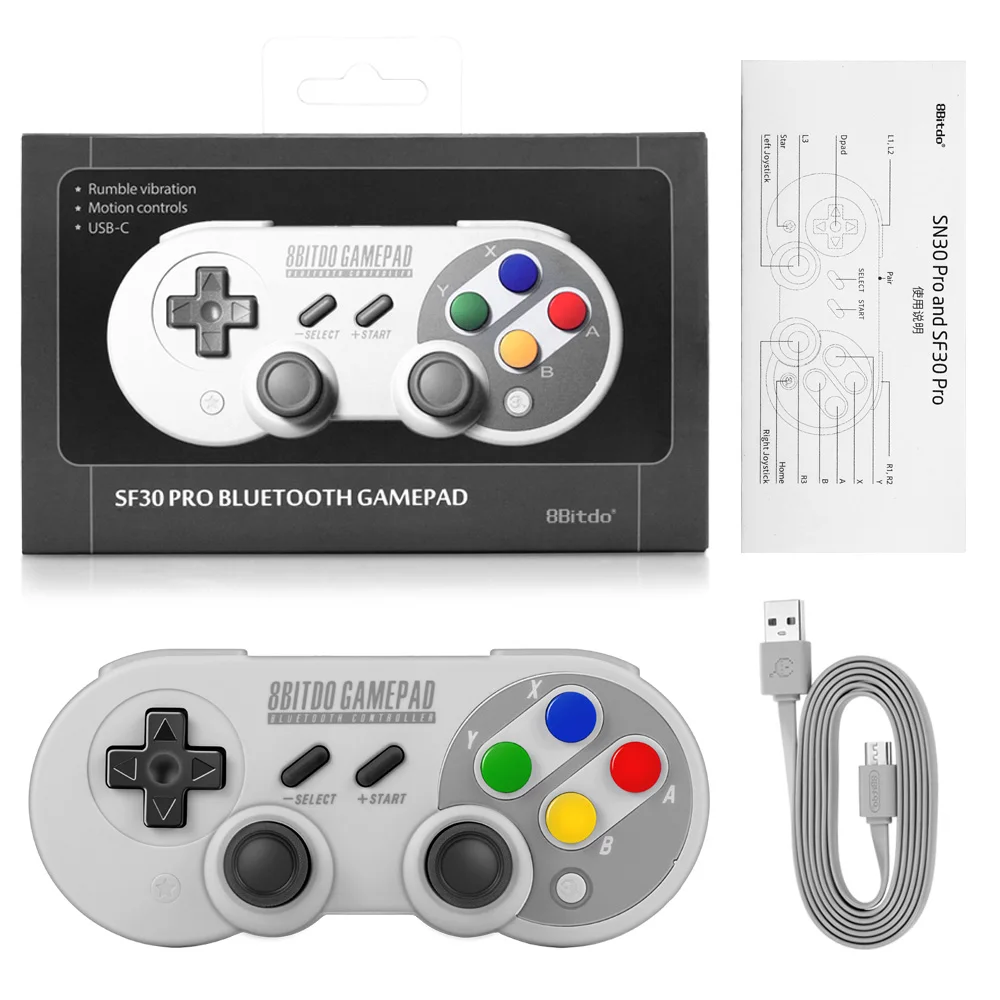Оригинальный 8bitdo SF30 Pro геймпад 2 4 г Беспроводной контроллер эргономичный Дизайн