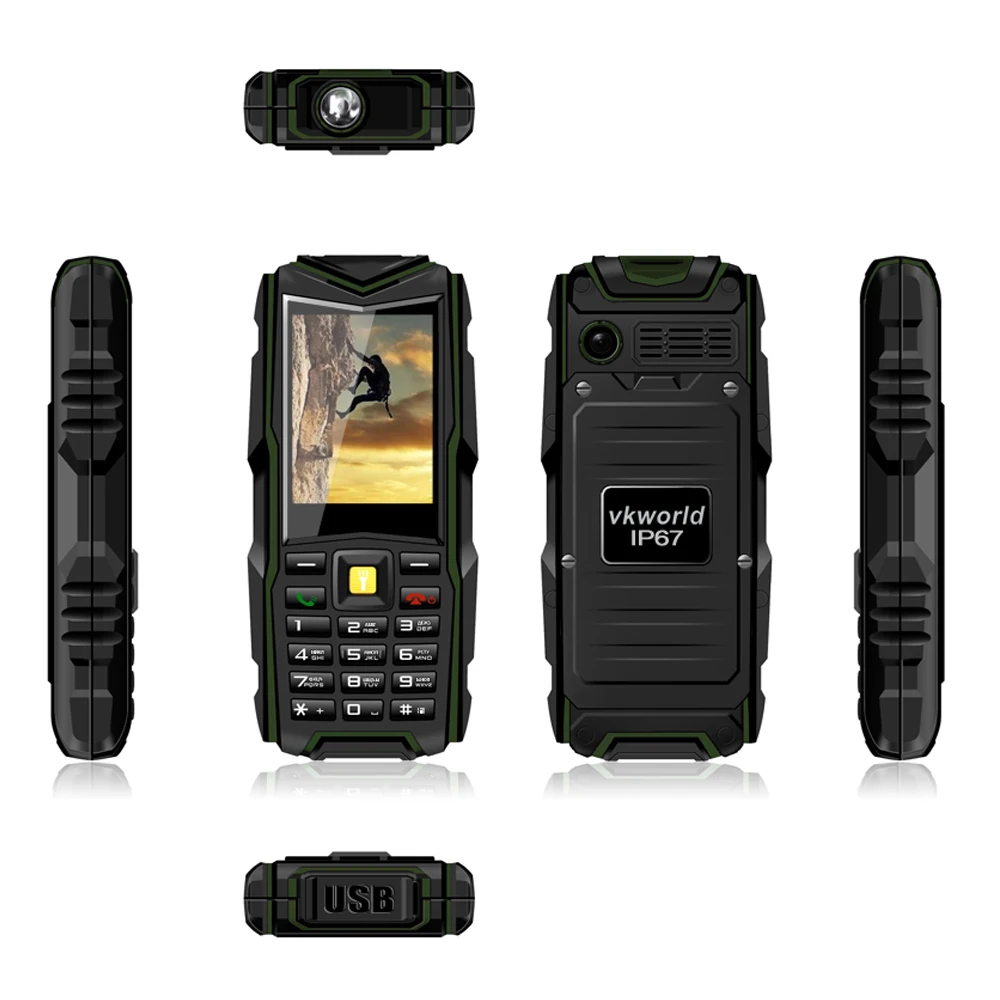 VKworld Stone V3 2.4'' Waterproof Phone IP67 Dustproof Shockproof Dual Sim Card Mobile 5200Mah Battery Russian Keyboard | Мобильные
