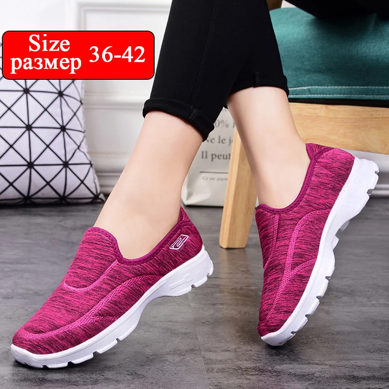Кроссовки Модная дышащая мягкая удобная обувь Женская schoenen vrouw zapatillas mujer B11D |