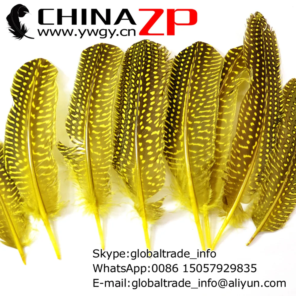 CHINAZP Factory www.ywgy.cn Длина 15-20 см 200 шт./лот горошек окрашенные ярко-желтые перья для