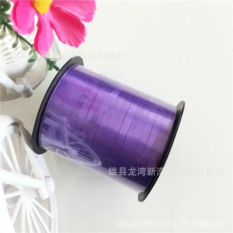 Purple 1 х воздушные шары лента фольга атласная завивка DIY Для Свадебные украшения для дня рождения ленты 250 ярдов праздничные вечерние поставки - Цвет: Purple