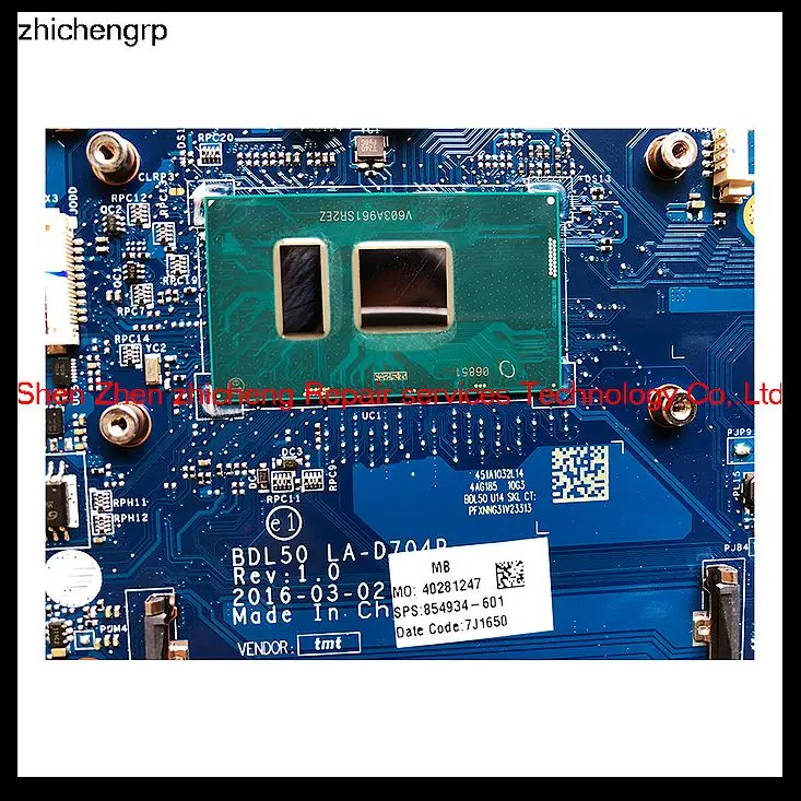SZZC для pavilion 15 Ай ноутбука BDL50 LA D704P 858868 601 SR2EZ i7 6500U DDR4 дискретной графической