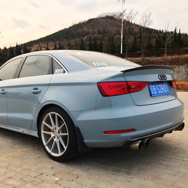 A3 S3 8V задний спойлер из углеродного волокна для Audi Sedan 2014-2017 V Style | Автомобили и