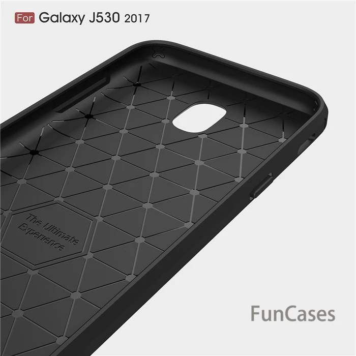 Для Samsung Galaxy J5 2017 SM-J530F чехол Гибридный матовый углеродного волокна Мягкий ТПУ