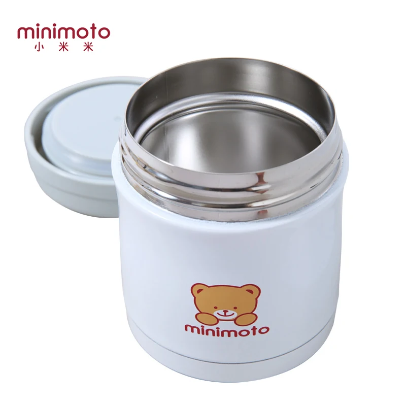 Minimoto 350ml Baby Stainless Steel Vacuum Flask Out Insulation Pot Feeding Cup Water Container Travel | Мать и ребенок