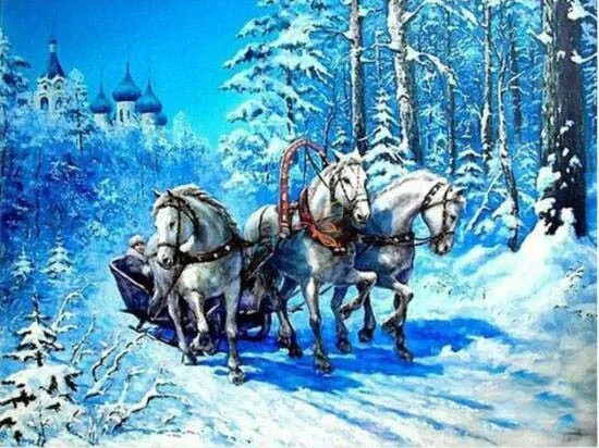 

Квадратная алмазная живопись TOUOILP Paarden 15