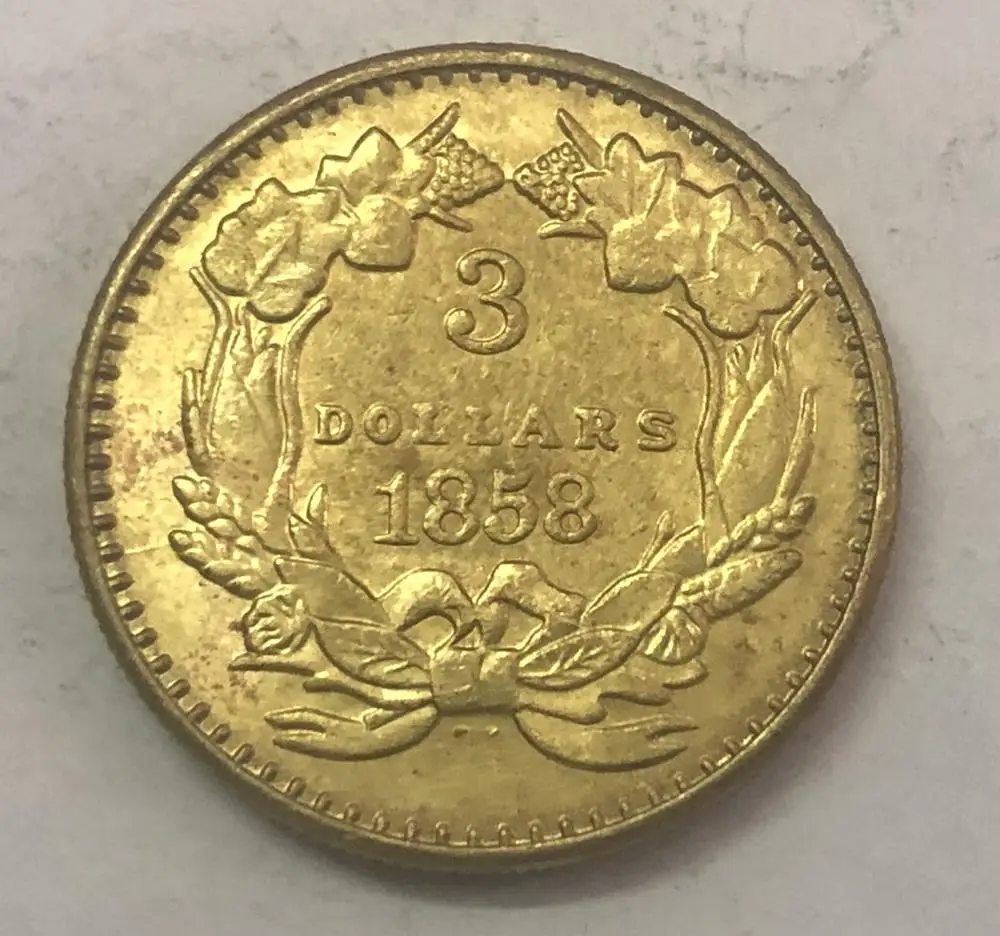 (1857 1858 1859) United States $3 Three Dollar | Дом и сад