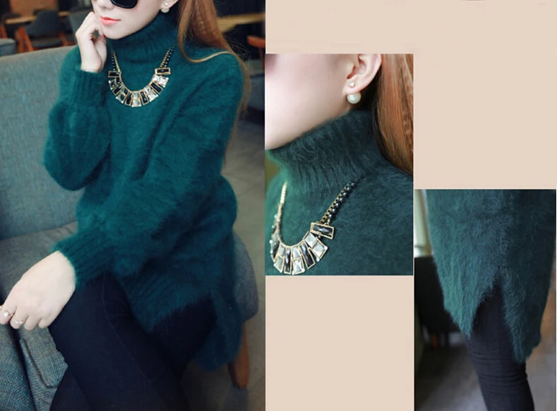 Новинка водолазка из натуральной норки кашемировые пуловеры женские топы