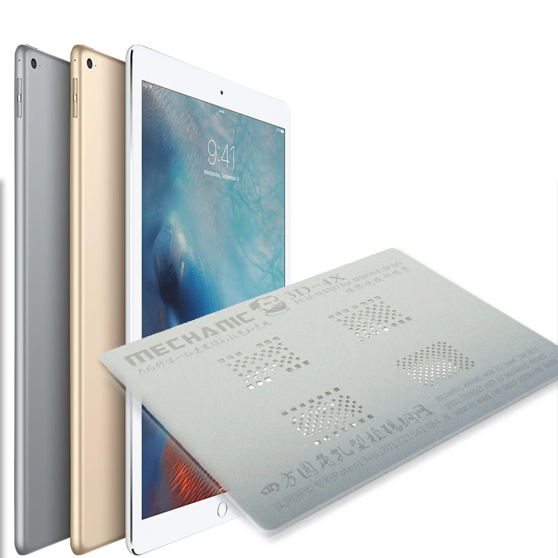 Трафарет для реболлинга 3D MECHANIC 3D-4X iPhone 4/6/6s/7/8/X XS MAX XR iPad 2/3/4 Air PCIE/NAND/Hard Disk стальная
