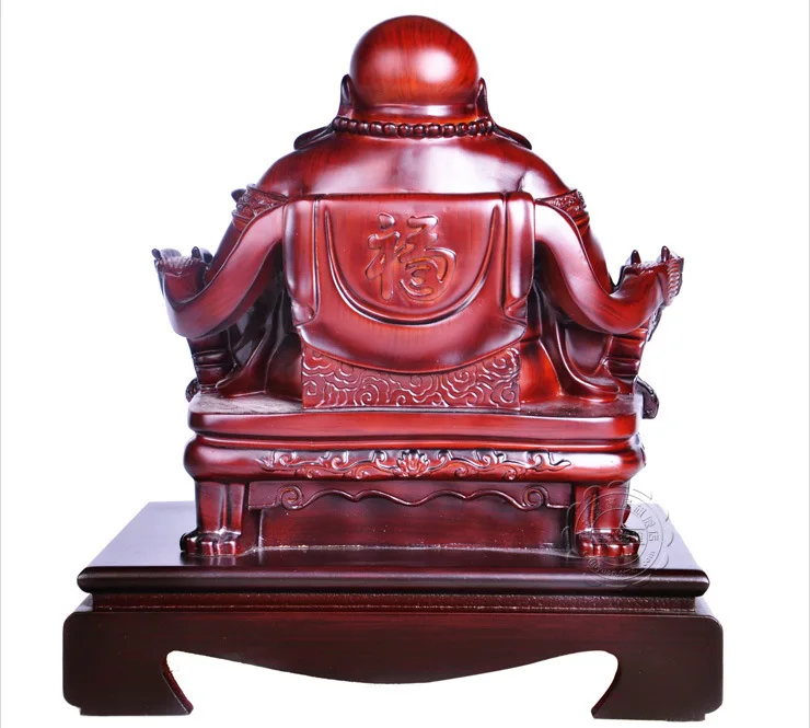 [ Special] new wood Buddha Maitreya Lucky Luck Welcoming auspicious feng shui home Masanobu Royal Jewelry |