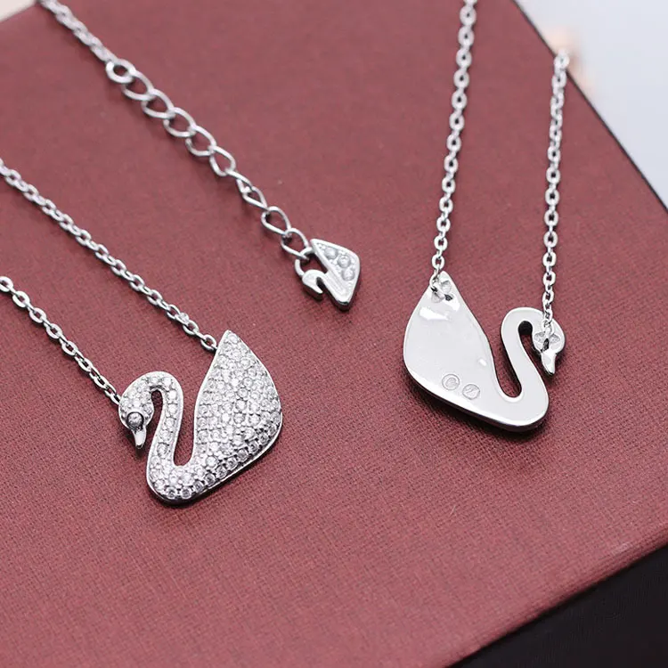 Silverwill бренд 925 серебряные ювелирные изделия ожерелье прозрачный с