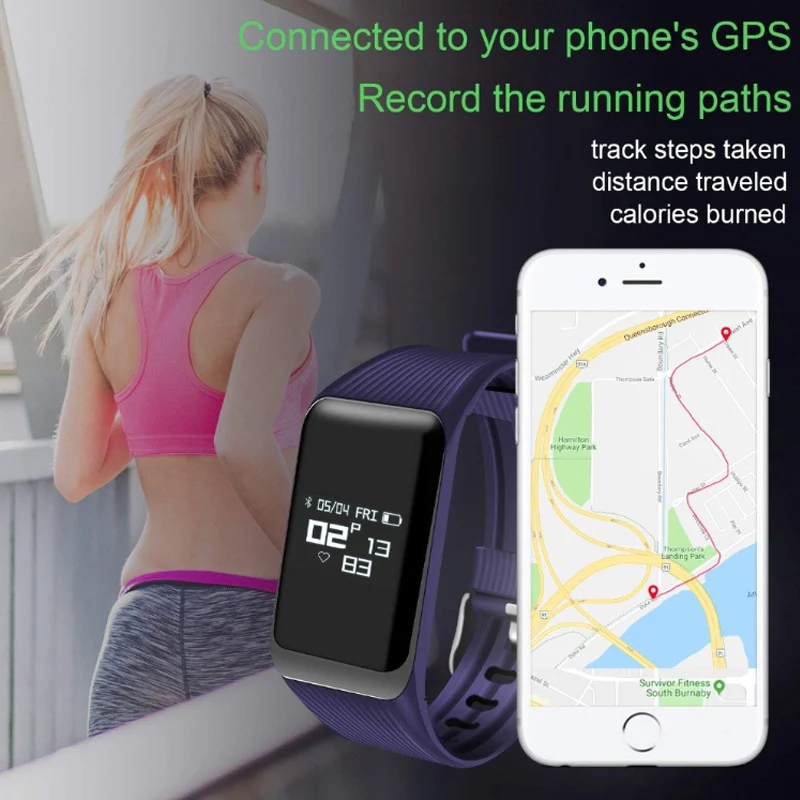 Wearpai K1Sport цифровые часы для женщин в режиме реального времени сердечного ритма
