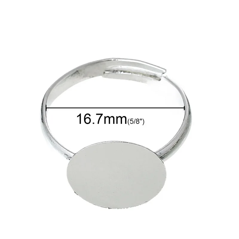 Multi Fif 10-20mm Adjustable Ring Setting Cabochon Cameo Base Tray Bezel Blank Cabochons Jewelry Making Findings 2019 | Украшения и