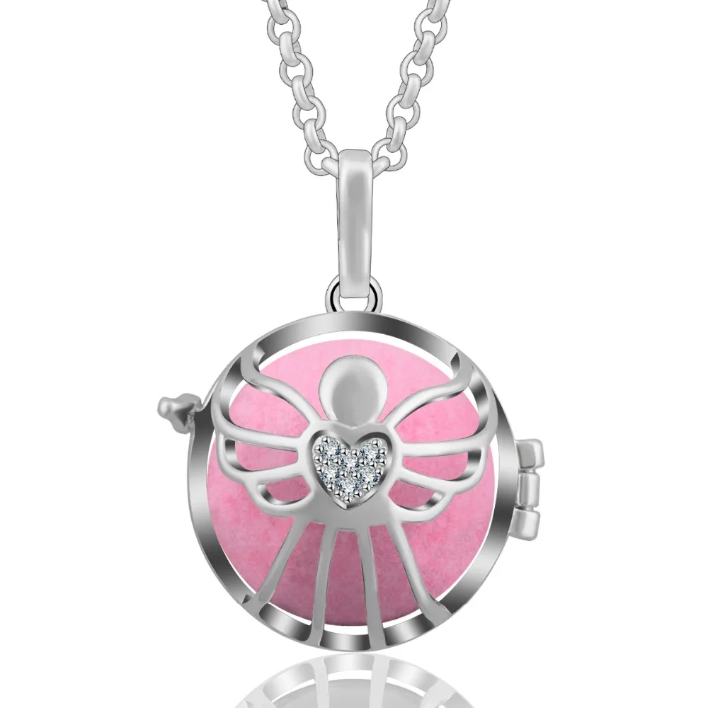 

Eudora Hollow Butterfly Aromatherapy Perfume Harmony Floating Locket Cage Essential Oils Pendant Necklace with 10pcs Pompon