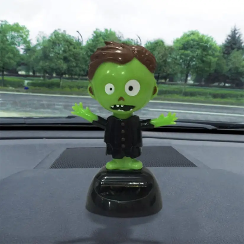 Украшения для автомобиля на солнечной батарее танцующий Хэллоуин качающийся