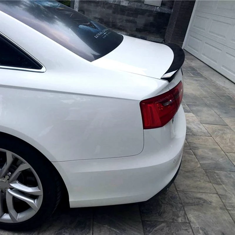 Спойлер из углеродного волокна для AUDI A6 C7 4-дверный седан 2012- углеродного волокна заднего крыла багажник спойлер для audi a6 c7