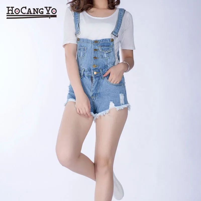 Женские комбинезоны из хлопка и джинсовой ткани HCYO повседневные Комбинезоны на