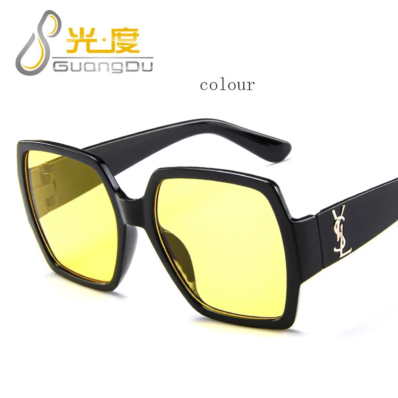 2018 новая Корейская версия солнцезащитные очки ретро большая рамка мужские и