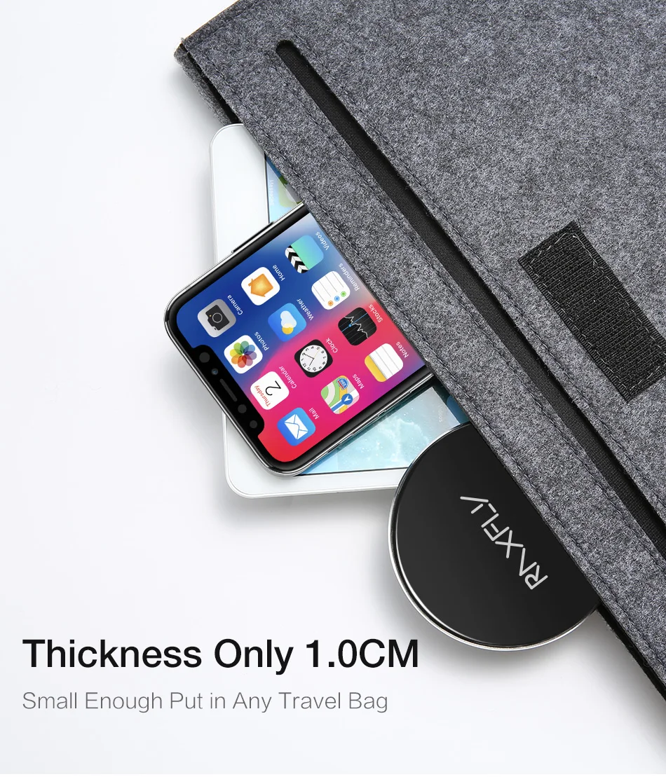 Raxfly 10W QI беспроводная зарядка для телефона для iPhone 8 Plus X 10 авто безпроводная зарядка площадку для Samsung Galaxy S9 S8 Plus Note 8 S6 S7 Edge зарядное устройство для телефона