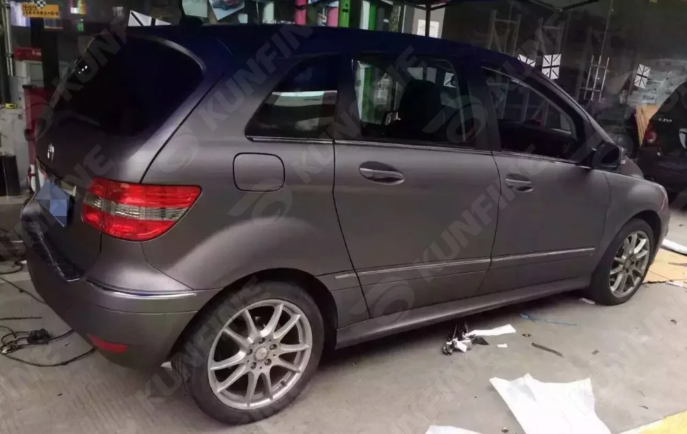 

Car Styling Wrap Matt Ice Grey Car Vinyl film Body Sticker Car Wrap With Air Free Bubble For Vehiche Motorcycle1.52*20M /Roll