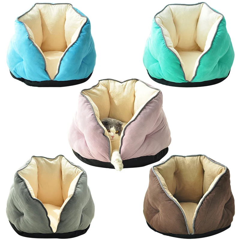 

Pet Cat House Warm Cave Pet Bed Dog House Soft Pet Dog Cushion Cat Bed House Winter Padded Cat Bed Mat House Chihuahua Kennel 30