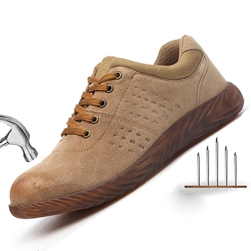 Мужская Рабочая безопасная обувь со стальным носком военные ботинки для защиты