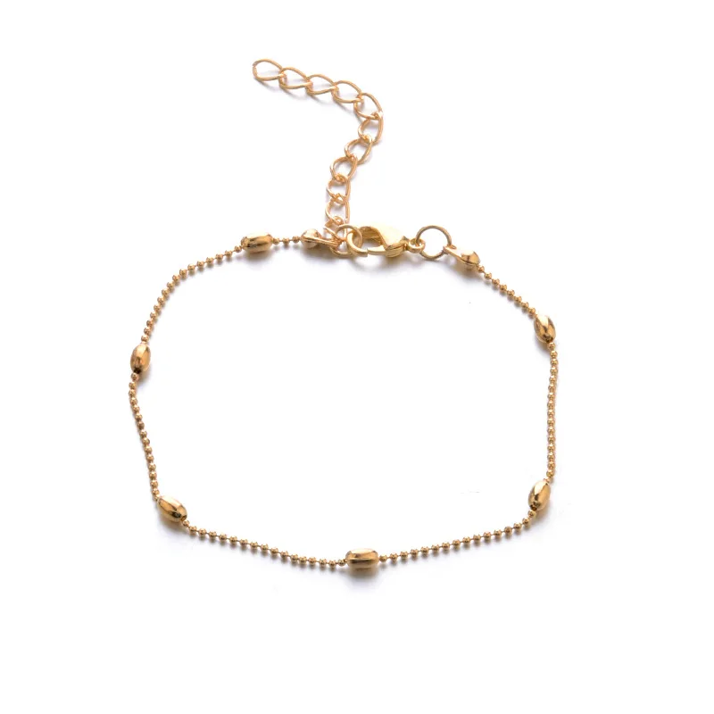Fashion Crystal Anklet Set Vintage Handmade Ankle Bracelet for Women Party Summer Beach Accessories 3Pcs/Set