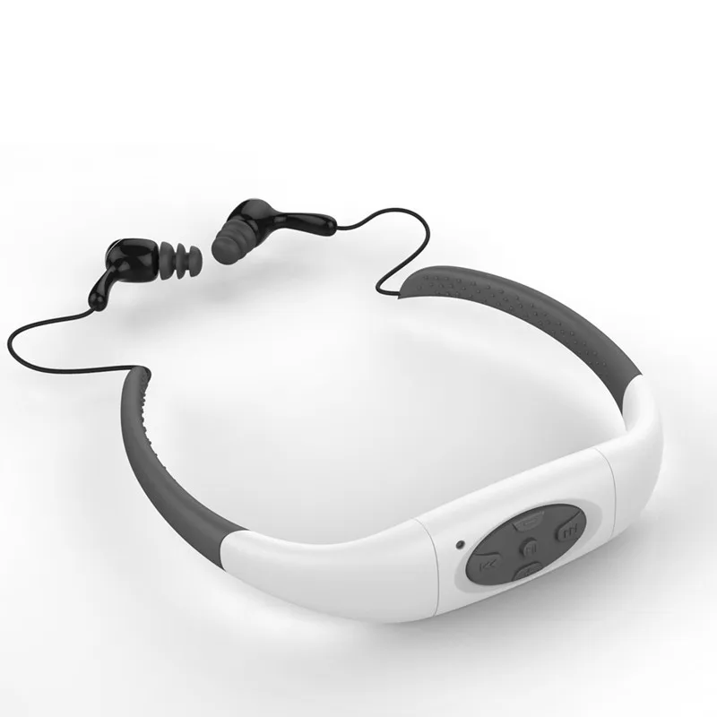 Горячие портативные спортивные наушники IPX8 водонепроницаемые 4 Гб подводная Аудио гарнитура с FM для дайвинга плавания