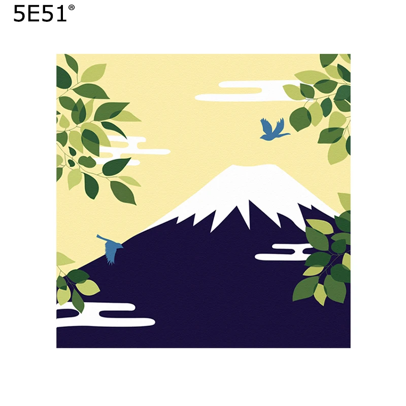 

Japanese furoshiki polyester 100% / Japan classic Tradition Mount Fuji printed 55cm / Many Uses Gifts