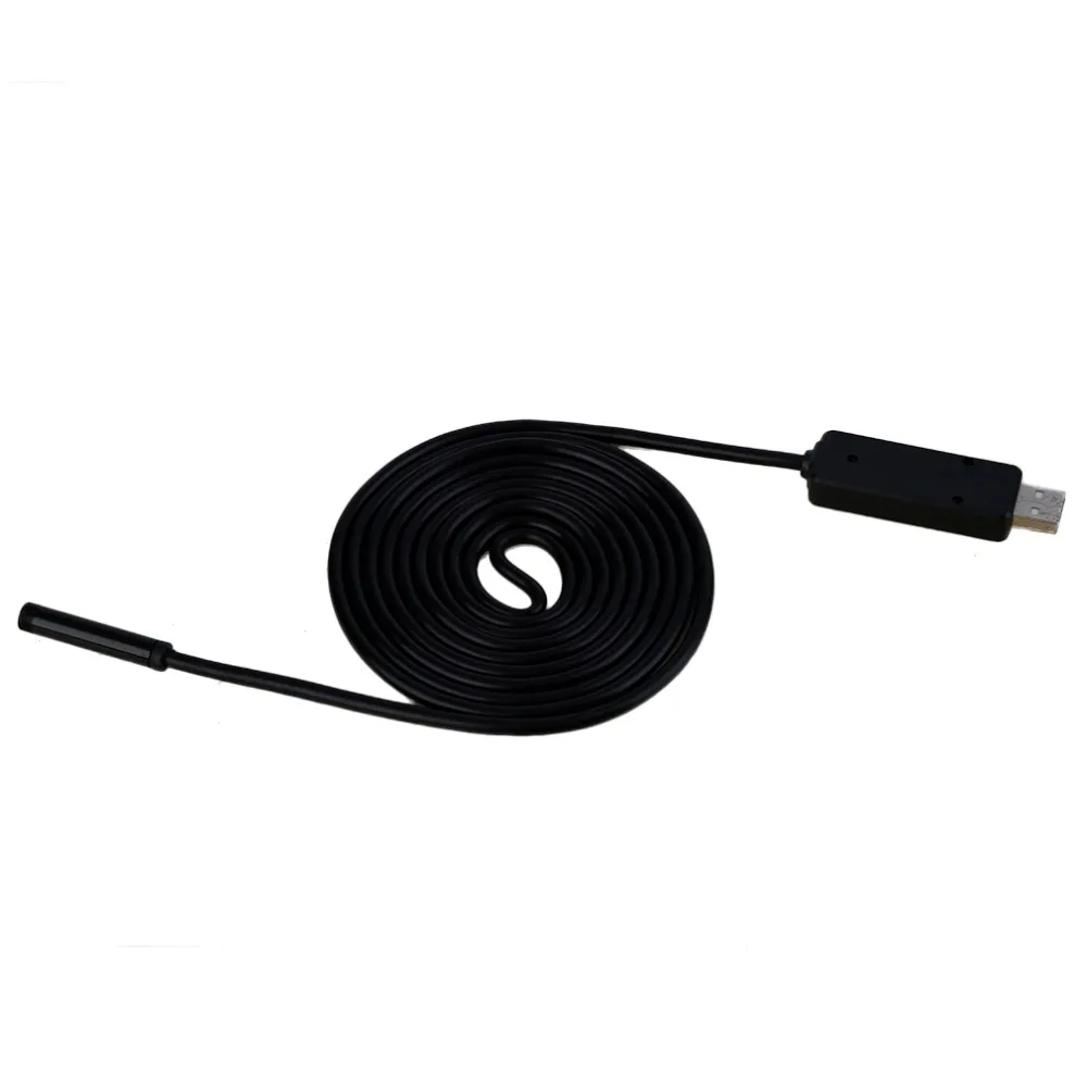 2 м 7 мм объектив эндоскоп HD 480P USB OTG Змея эндоскоп Водонепроницаемый 6 светодиодов инспекции трубы камера бороскоп для Android телефон ПК