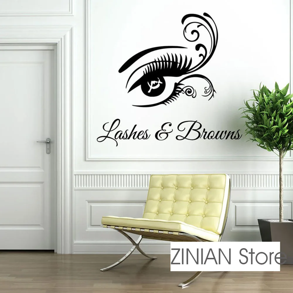 Накладные ресницы настенные наклейки глаза для девочек декор спальни салон