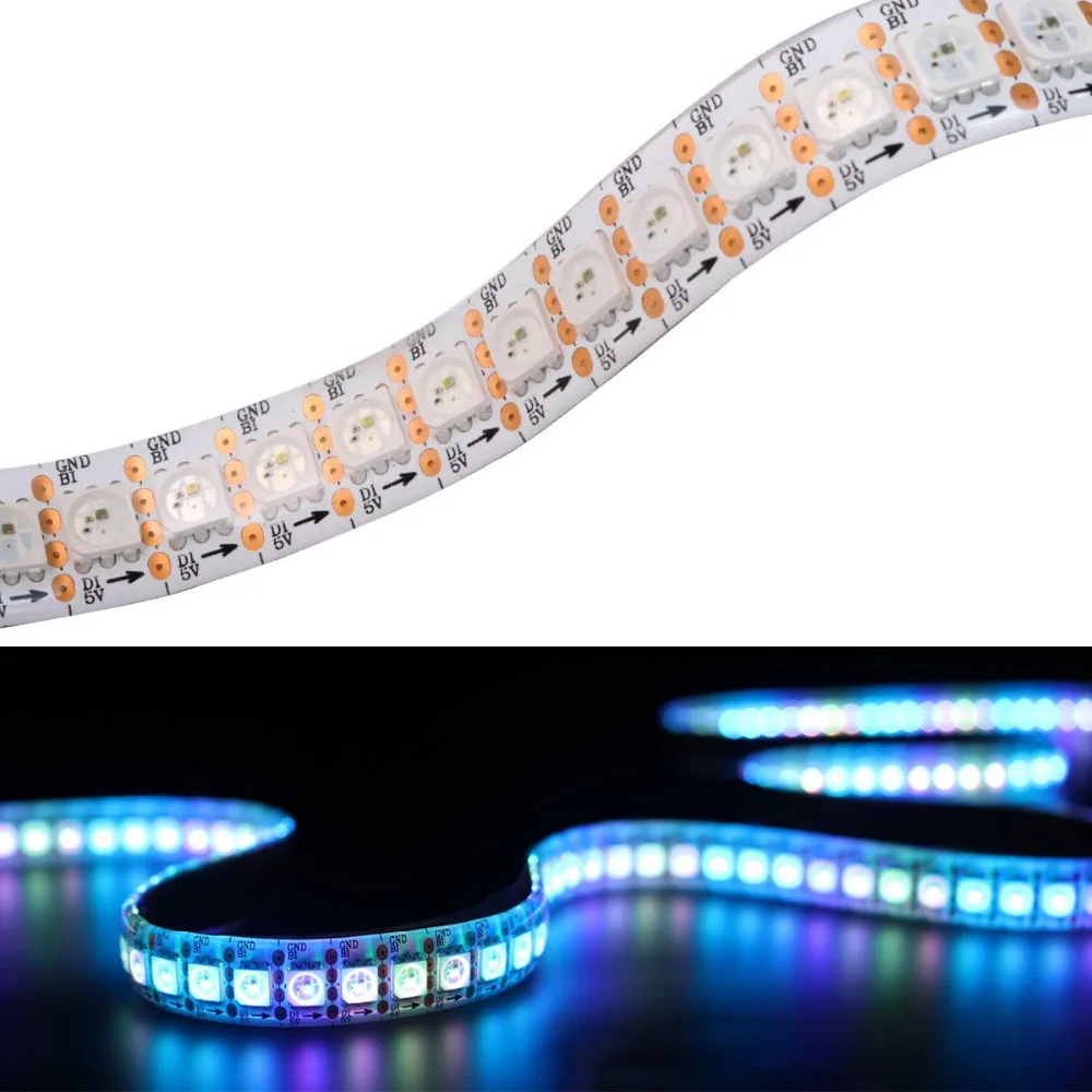 Матрица 5 В WS2813 гибкие Светодиодные ленты лента 5050 RGB SM 144 светодиодный s/m адресный