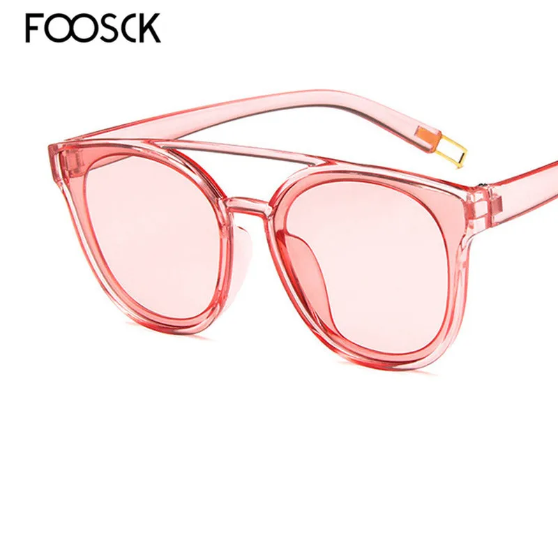 FOOSCK Топ Модные Новые брендовые дизайнерские тренды плоские черные пилотные