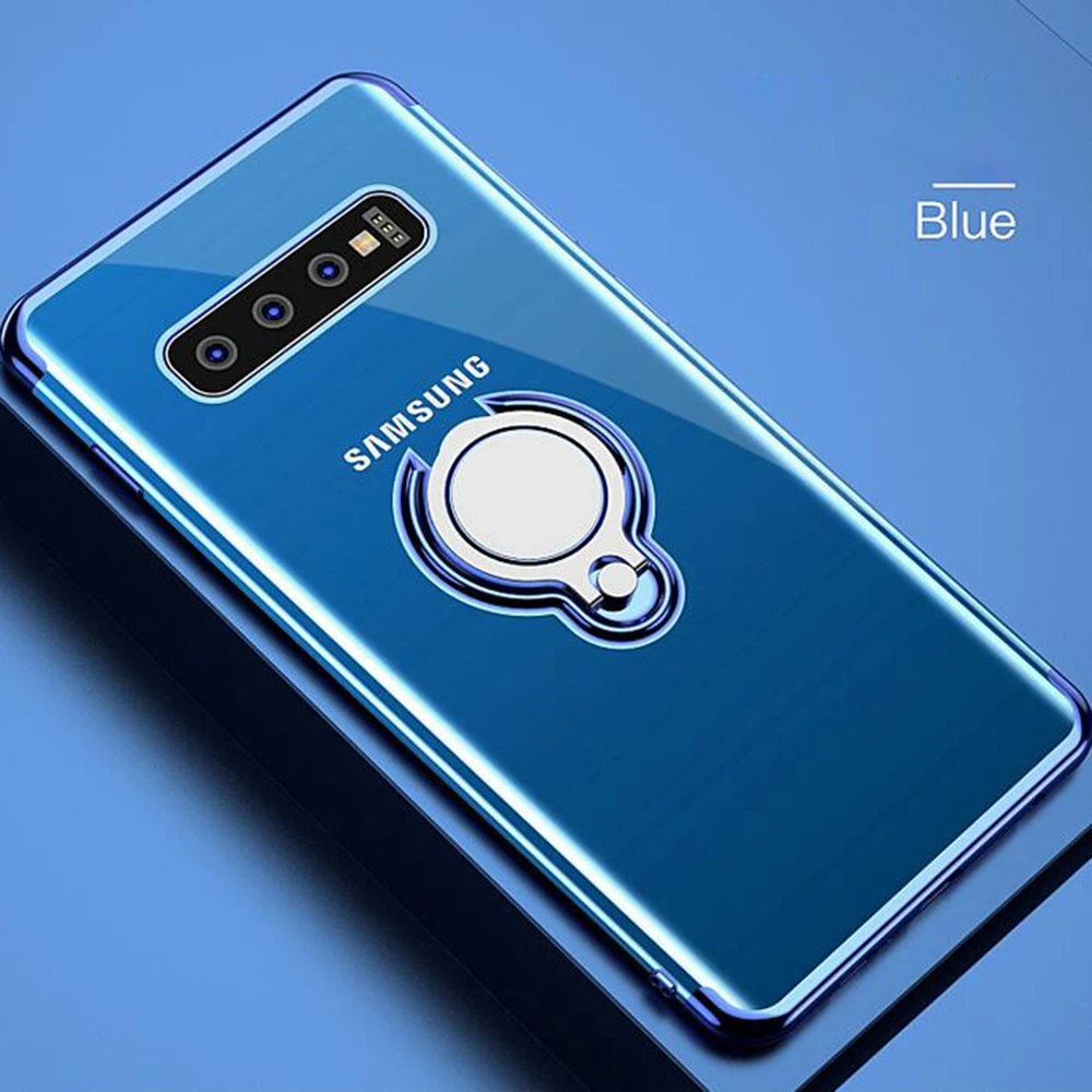 Чехол OTAO для Samsung Galaxy S9 S8 Plus S10 Lite Note 8 9 J7 A6 чехол из ТПУ с магнитной подставкой