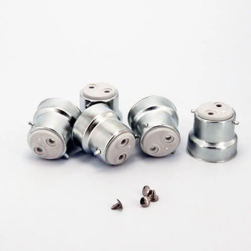 

B22 Iron Plated Nickel No-need Welding Lamp Holder LED Energy Saving Lamp Bulb Base b22 Lampholder