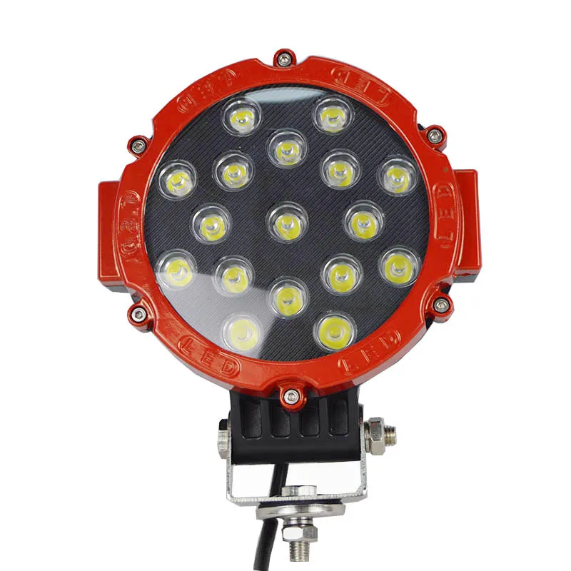 2шт 7 дюймов 51 Вт точечная Светодиодная рабочая лампа луч для 4x4 внедорожный