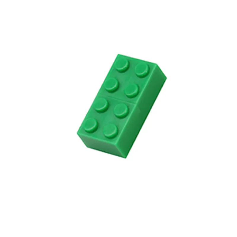 green Флеш-накопитель, строительные блоки, usb флеш-накопитель, 4 ГБ, 8 ГБ, 16 ГБ, 32 ГБ, 64 ГБ, 128 ГБ, игрушка, кирпичная память, usb флешка, креативный подарок, флешка - Цвет: green
